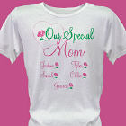 Personalized Mother's Day T-shirt Our Special Mom Scoop Neck
